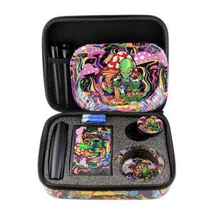 Smoke Shop Venta al por mayor 6 en Kit Cenicero Amoladora Juego de bandeja rodante para moler tabaco conveniente Accesorios para fumar - Product Image 6