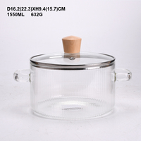 Ensemble de casseroles en verre écologiques au design moderne, avec couvercle, pour une utilisation en cuisine à domicile