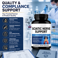Complément de soutien pour le nerf sciatique en capsules, 60 unités, confort quotidien, mobilité, santé des nerfs, vente en gros, OEM, marque privée