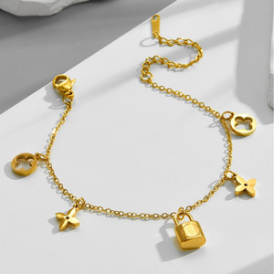Nouveau Collier Trèfle à Quatre Feuilles de Style Coréen 2025 pour Femme en Acier Inoxydable avec Chaîne à Maillons, Plaqué Or, Bijoux Hypoallergéniques par <span class=keywords><strong>Mori</strong></span> - Product Image 2