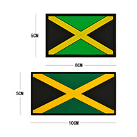 Patch de drapeau jamaïque en PVC Offres Spéciales de qualité sud-américaine/patchs en caoutchouc souple drapeau jamaïque pour Patch d'autocollant de chapeau de sac extérieur