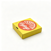 Boîte à pizza en papier recyclé biodégradable APP, impression graphique personnalisée en forme de tranche d'orange, emballage alimentaire jetable écologique pour restaurant