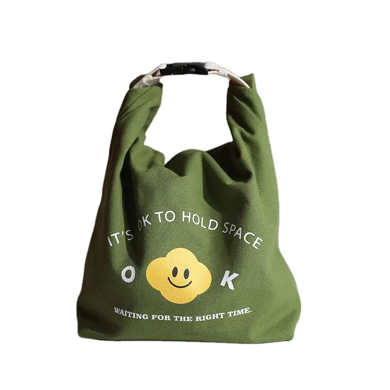 Bolsa de almuerzo de lona impermeable para niños bolsa Bento reutilizable