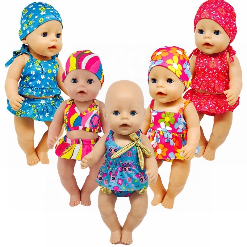 Lot De 4 Maillots De Bain Miniatures Pour Poupées – Tenues Bikini Décoratives – Accessoires Mode Pour Jeu De Rôle