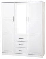 Garde-robe de mariage avec miroir, mobilier chinois classique Antique,