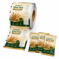 Rouleau de film d'emballage personnalisé pour graines de riz hybride, matériau souple laminé haute barrière pour sachets de graines agricoles de 1 kg
