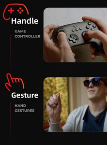 Terminal d'ordinateur spatial AR VITURE Smart Pro à porter autour du cou, hôte privé, prend en charge le contrôle gestuel, conception montée sur le cou, offre une liberté de mouvement des mains - Product Image 2