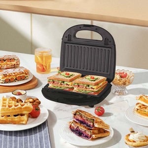 Winning Star Cross-Border <b>Waffle</b> Triangle Striped Nut Donut 5-in-1 Sandwich Maker with Replaceable Plate - Product Image 4
