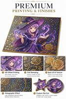 Papan Shikishi Kustom dengan Pola Animasi Jepang, Papan Shikishi dengan Latar Belakang Glitter, Papan Shikishi Akrilik