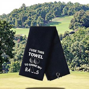 Serviette de golf gaufrée en microfibre à trois plis avec logo brodé, séchage rapide, ensemble deux pièces pour adulte, Wuxi Ivy Textile, meilleures ventes - Product Image 3