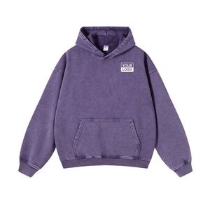 Sudaderas con Capucha para Hombre, Estilo Vintage, Lavadas con Ácido, de Alta Calidad, al por Mayor, de Forro Polar Grueso, de Algodón Pesado de 420 g/m², Unisex - Product Image 6