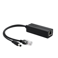 Divisor Poe DC 5,5*2,1mm Power Over Ethernet Gigabit 10/100/1000M 48V a 12V DC 1.2A adaptador para Monitor de cámara IP