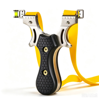 Slingshots de compétition en acier inoxydable de haute qualité, semi-automatiques, longue portée, et accessoires
