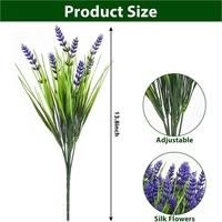Ornements de plantes artificielles réalistes en lavande, panneaux floraux hauts pour plafond, bouquets de fleurs pour décoration intérieure tropicale, légers