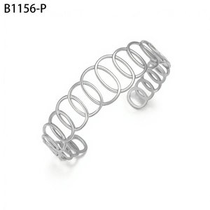 Amy Amy Fashion <b>Bangle</b> Cuff <b>Bracelet</b> <b>Silver</b> Plated Alloy Women's Jewelry PE1156 Trendy Gift - Product Image 3