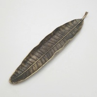 Porte-encens en métal en forme de feuille exquis CHENLANG, récupérateur de cendres, décoration d'intérieur portable, durable, minimalisme moderne, aromathérapie