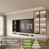 Meuble TV mural moderne en bois pour appartements, salons et villas - Unité de rangement facile à assembler