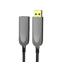 Kabel ekstensi AOC USB 3.0 kecepatan tinggi, kabel ekstensi 5Gbps hingga 50meter, kabel ekstensi sinyal Serat Optik sepuluh serat gigabit