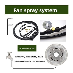 Ventilatore Elettrico a Spruzzo F129, Ventilatore da Pavimento Raffreddato ad Acqua, Set di Umidificazione con Atomizzazione, Sistema Micro-Irrigazione <span class=keywords><strong>per</strong></span> Giardinaggio Domestico - Product Image 2