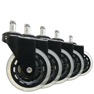 Universal größe 11/22mm Roller Blade PU weicher Bürostuhl Gummi rollen rad/Gewindes tiel rolle für Bürostuhl - Product Image 3