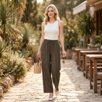 Nouvelle Collection Été – Pantalon Ample Taille Haute Amincissant Grande Taille pour Femme – Nouveaux Styles