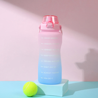 La tasse de sport à dégradé de couleur avec une tasse d'eau portable à l'échelle peut être personnalisée en taille de couleur
