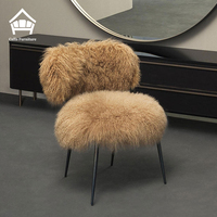 Fauteuil lounge bleu de style italien en tissu de laine, mobilier de salon, fauteuil lounge individuel de luxe avec pieds en métal pour la maison et l'appartement