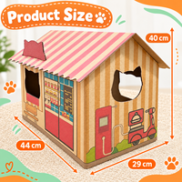 Lit pour chat type grotte, vente en gros, fabricant de canapés pour chat en carton ondulé, maison pour chat, griffoir, matériau épais et respirant