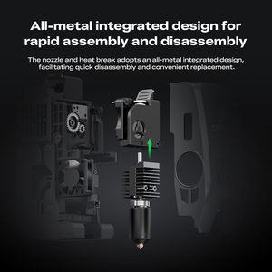Kit de Bloque de Calentamiento Cerámico Creality K2 Pro, Hotend Integrado Totalmente Metálico, Disipador de Calor de Titanio - Product Image 3