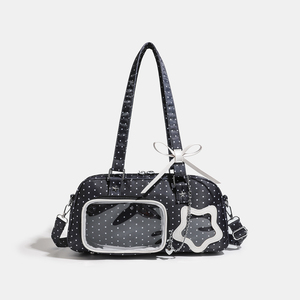 Borsa giapponese Lolita Y2K <span class=keywords><strong>Ita</strong></span> graziosa borsa trasparente a tracolla Hobo da donna con finestra trasparente - Product Image 3