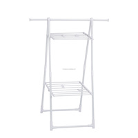 Séchoir à Serviettes Roulantes Pliable et Extensible Blanc