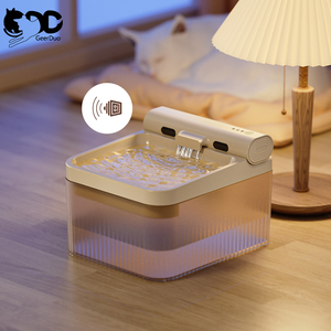 GeerDuo Novo Logotipo Personalizado Sem Fio Automático Pet <span class=keywords><strong>Dog</strong></span> Cat Água Beber Fonte Dispenser com Sensor de Movimento Bebedero Para Gato - Product Image 1