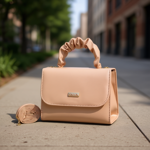 Bolso Cruzado Fana para Mujer, Modelo Becky, Color Nude, PU, con Cierre, Moderno, para Uso Diario en Verano e Invierno - Product Image 2