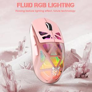 เมาส์เกมมิ่ง ONIKUMA CW930 น้ำหนักเบา พร้อมการเชื่อมต่อแบบสามโหมด ปุ่มตั้งโปรแกรมได้ และไฟ RGB ปรับแต่งได้ แบตเตอรี่ 500 มิลลิแอมป์ - Product Image 2