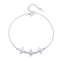 Bracelet en argent sterling 925 avec pendentif fleur de marguerite, chaîne cubaine fine, bijoux pour femmes