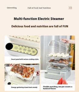 <span class=keywords><strong>Raf</strong></span> Brand 30L 1000W Vente en gros Maison 3 couches Légumes Cuiseur vapeur Cuisine Riz Maïs Cuiseur vapeur électrique - Product Image 3
