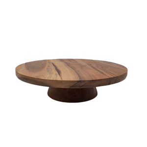 Base Giratoria Ecológica de Madera para Exhibición de Pasteles de Boda, Soporte Giratorio para Decoración de Pasteles de Cumpleaños, Venta al Por Mayor - Product Image 1