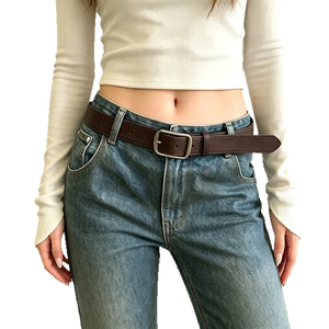 <span class=keywords><strong>Ceinture</strong></span> coréenne vintage pour femme en daim synthétique avec boucle ardillon en alliage, largeur 3,2 cm, pour jeans, pantalons et robes - Product Image 5