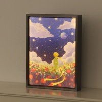 Lampes de noël Photo 3D Anime lampe créative lumière LED œuvre Dimmable lampe de Table cadre en métal Anime veilleuse avec haut-parleur