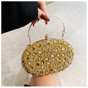 Bolso de mano con diamantes de imitación para mujer, de lujo, con cristales, para noche, bandolera, nuevo diseño de diamantes para fiesta 2026, bolso de boda, bolsos de diseñador - Product Image 2