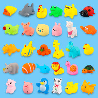 Jouets de bain pour bébés Jouets d'animaux en caoutchouc avec flotteur d'eau en vrac pour bébés Jouet baignoire piscine pour les tout-petits
