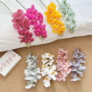 Orquídeas Phalaenopsis Artificiales, Flores de Seda de 9 Cabezas, Alta Simulación, para Decoración del Hogar y Bodas - Product Image 1