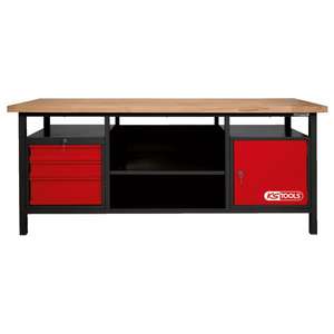 KS TOOLS - 865.0201 X établi extra long avec 3 tiroirs et 1 porte-EAN 4042146209424 BANCS DE TRAVAIL ET TABLES - Product Image 1