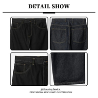 Jeans Baggy de Mezclilla Cruda Personalizados YUCE, Jeans de Mezclilla Selvedge de Algodón de Alta Calidad, Jeans de Mezclilla de Corte Limpio para Streetwear