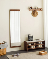 Meuble de rangement d'entrée en bois de noyer noir personnalisé banc décor à la maison avec étagère à chaussures caractéristique
