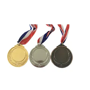 Custom Hot Sale Metal Crafts Blank Award Run Race Metal Gold Silver Bronze Medals Pin Badge Sports Engraved 3d Medal
