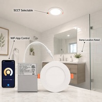 Plafonnier LED ETL Healthy Panel Light 3CCT 5CCT 4 pouces 6 pouces 8 pouces Dimmable avec boîte de jonction pour les États-Unis et le Canada