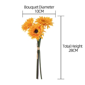 Bouquet de chrysanthèmes artificiels en tissu pour cérémonie funéraire, fleurs pour le nettoyage des tombes, nouveau bouquet de chrysanthèmes d'automne - Product Image 2