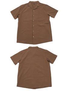 Camisa de Lino Distintiva para Hombre, Manga Corta de Verano, Cuello Clásico, Color Sólido, Diseño Elegante, Ropa Casual - Product Image 3