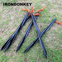 IRONDONKEY 25CM piquets et maillets de tente en alliage d'aluminium extérieur piquets de tente ensemble vis Helix Design pour Camping et randonnée